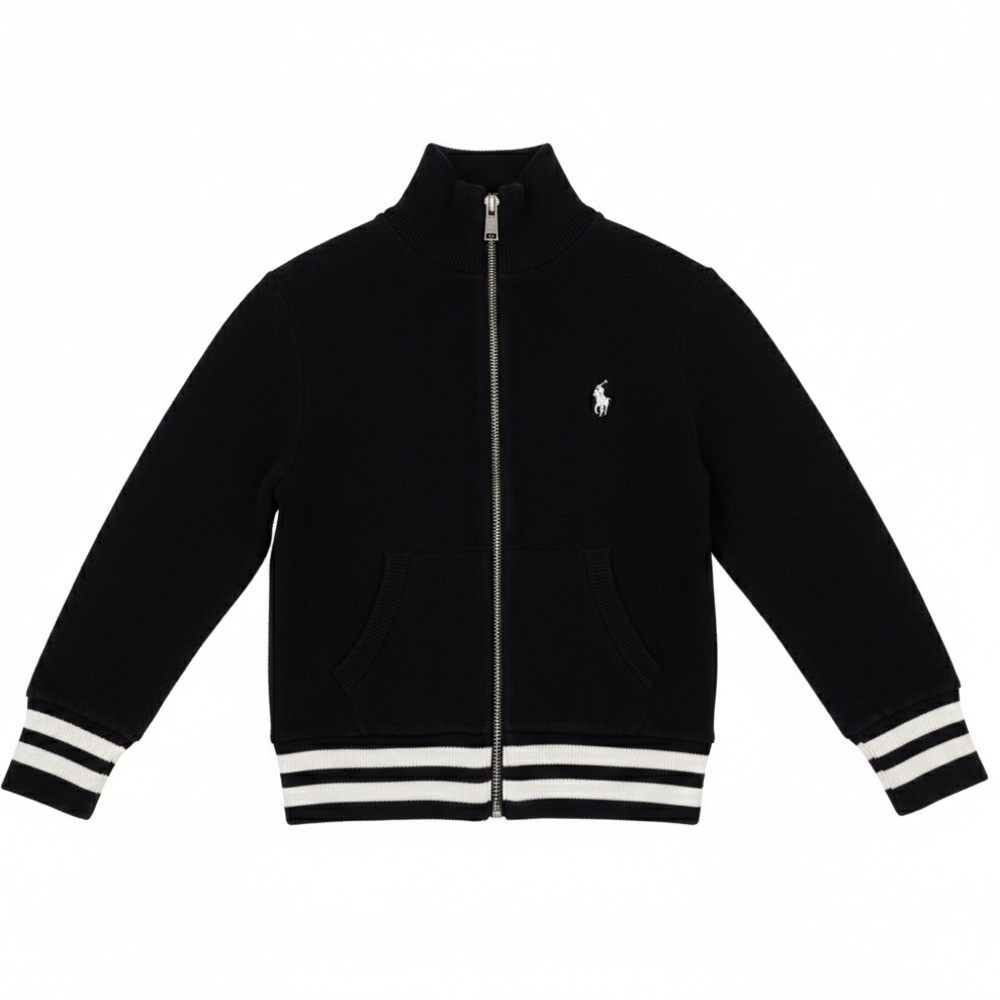 🔴 Polo Ralph Lauren Boys Reversible Fair Isle & Varsity Zip Sweater 4T